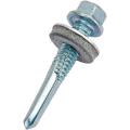 Саморез кровельный по металлу с увеличенным сверлом РТ-5 и EPDM шайбой оцинкованный